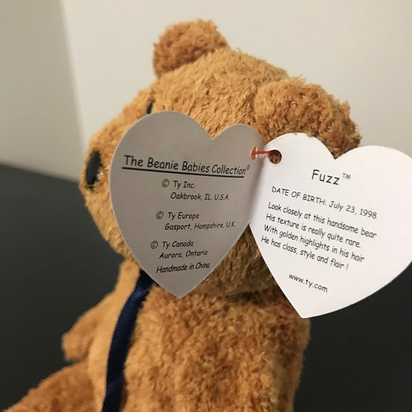 Ty Beanie Baby Fuzz the Bear 1998