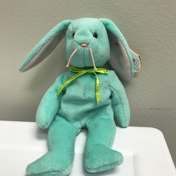 Ty Beanie Baby Hippity Rabbit 1996 Green Bunny Plush
