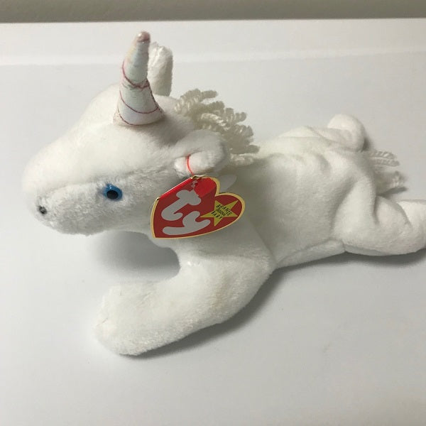 Ty Beanie Baby Mystic the Unicorn Iridescent Horn Coarse Mane