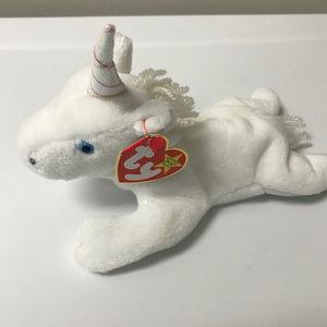 White unicorn beanie deals baby
