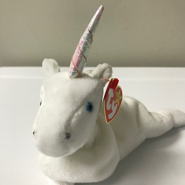 Ty Beanie Baby Mystic the Unicorn Iridescent Horn Coarse Mane