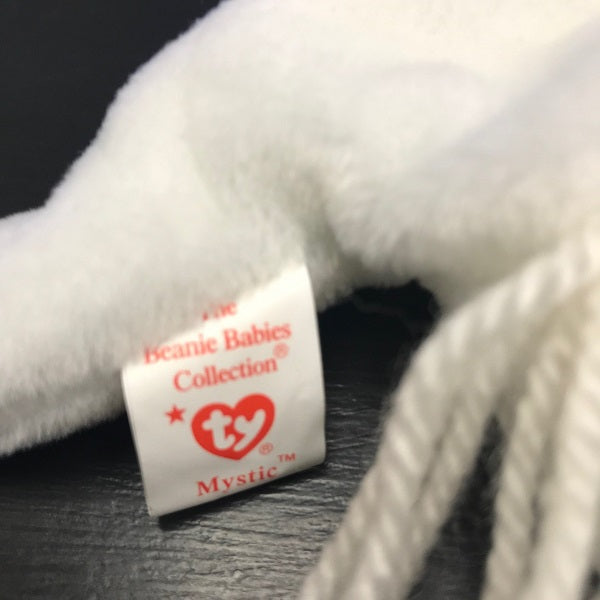 Ty Beanie Baby Mystic the Unicorn Iridescent Horn Coarse Mane