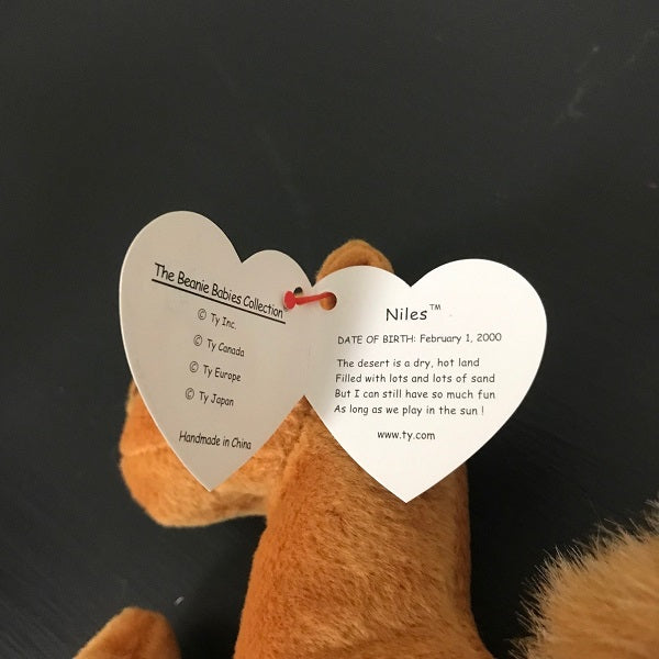 Ty Beanie Baby Niles Camel 2000 Brown Plush Retired with Tag