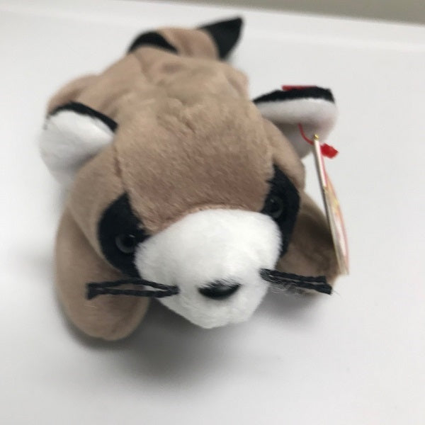 Ty Beanie Baby Ringo Raccoon 1995 Plush with Tag Protected