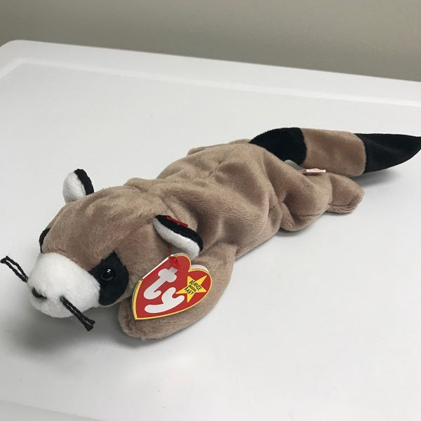 Ty Beanie Baby Ringo Raccoon 1995 Plush with Tag Protected