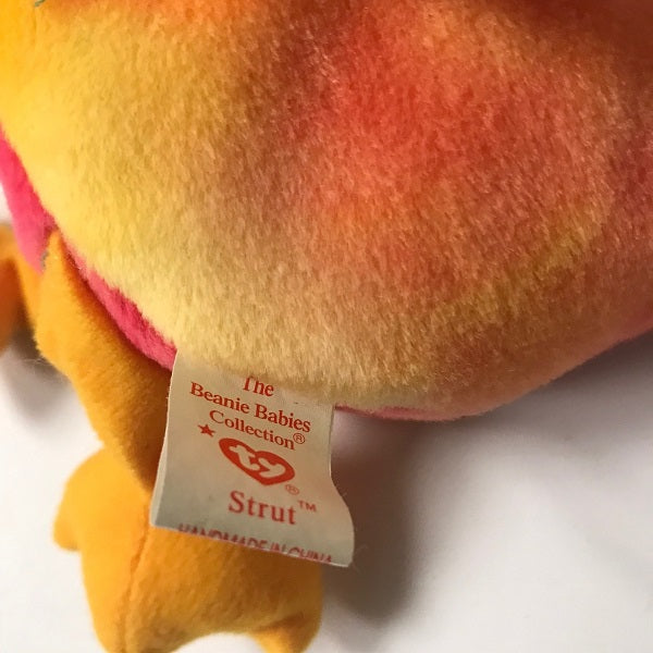 Ty Beanie Baby Strut the Rooster 1996 colorful rooster