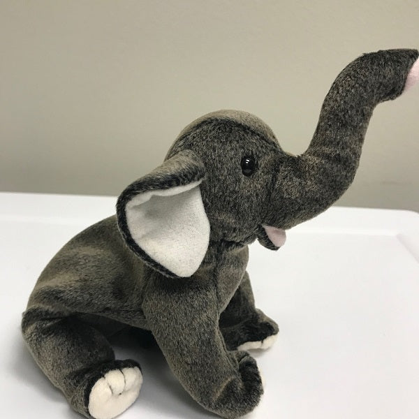 Ty Beanie Baby Trumpet Elephant 2000 Grey Plush with Tag