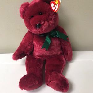 Ty Beanie Buddies Teddy Cranberry Bear 14" 1998