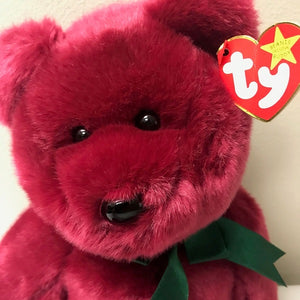 Ty Beanie Buddies Teddy Cranberry Bear 14" 1998