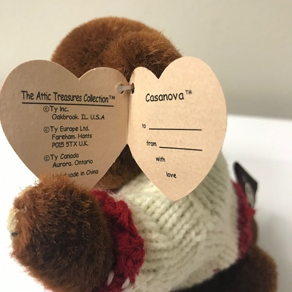 Ty Collectible The Attic Treasures Collection Casanova Bear 1993 hang tag
