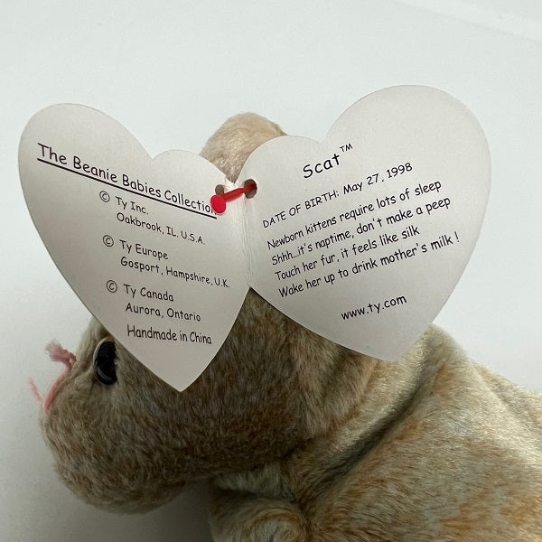 Ty Scat The Cat Beanie Baby 1999 Cat Stuffed Animal