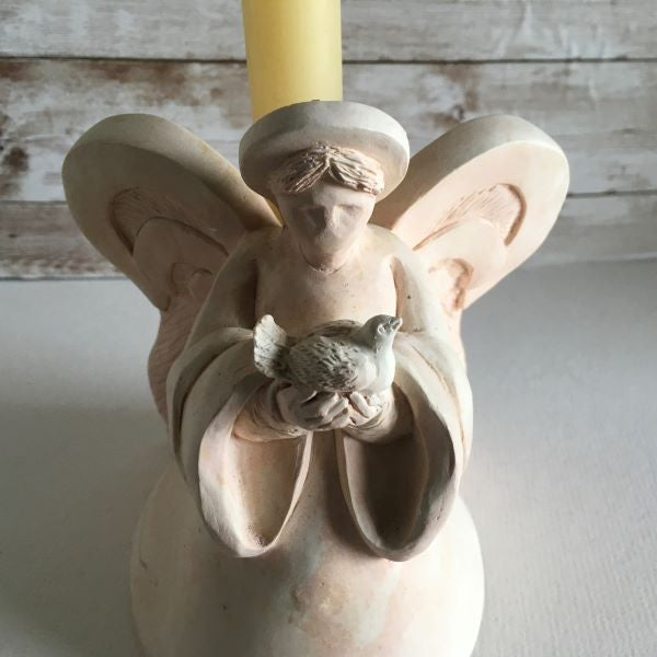 United Designs Candle Lights Angel Pink Candle Holder 1988