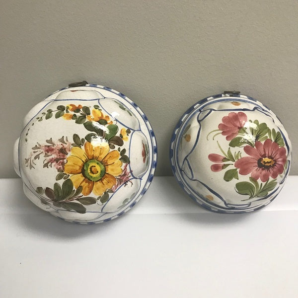 Vintage ABC Bassano Ceramiche Hand Painted Wall Hanging Dome Mold Italy