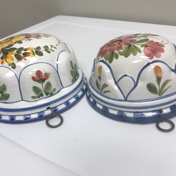 Vintage ABC Bassano Ceramiche Hand Painted Wall Hanging Dome Mold Italy