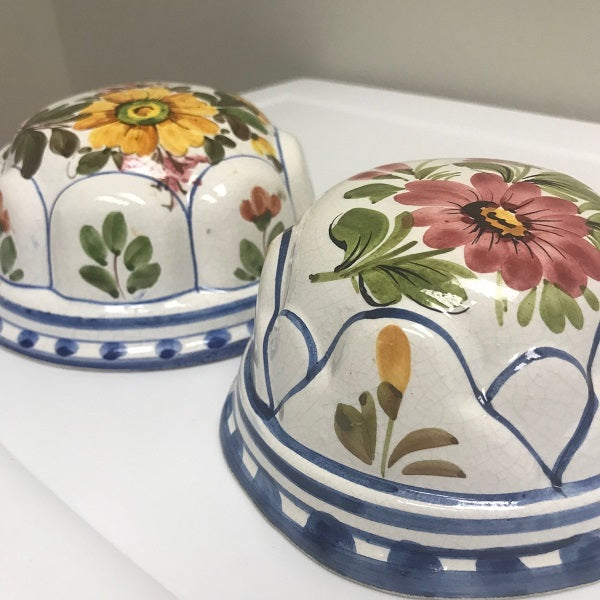 Vintage ABC Bassano Ceramiche Hand Painted Wall Hanging Dome Mold Italy