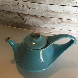 Vintage Blue and Gold Aladdin Style 3 Piece Teapot Set