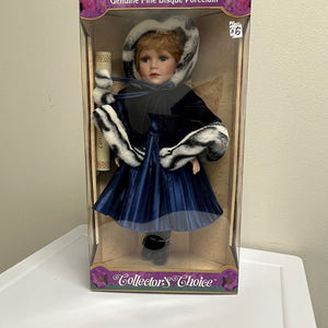 Vintage Collectors Choice Genuine Fine Bisque Porcelain Doll in Box