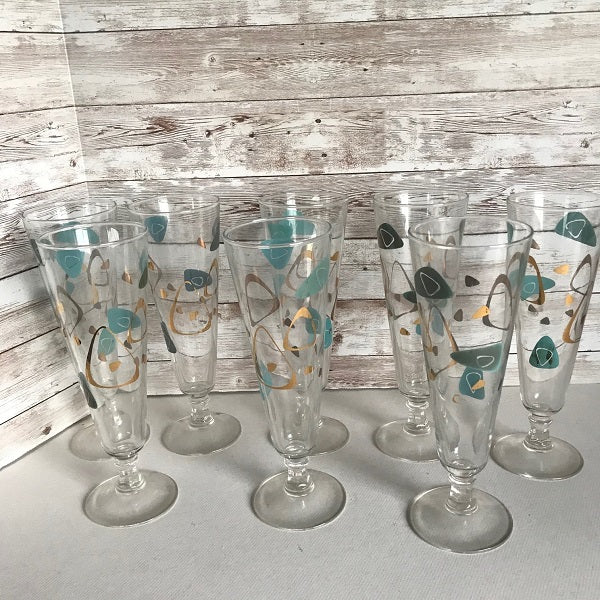 Pilsner Drinking Glasses, Set of 8