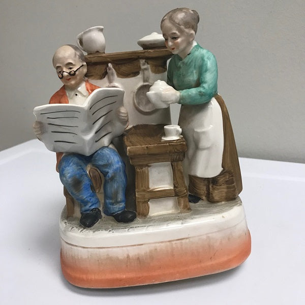 Vintage Grandpa and Grandma Music Box No Place Like Home