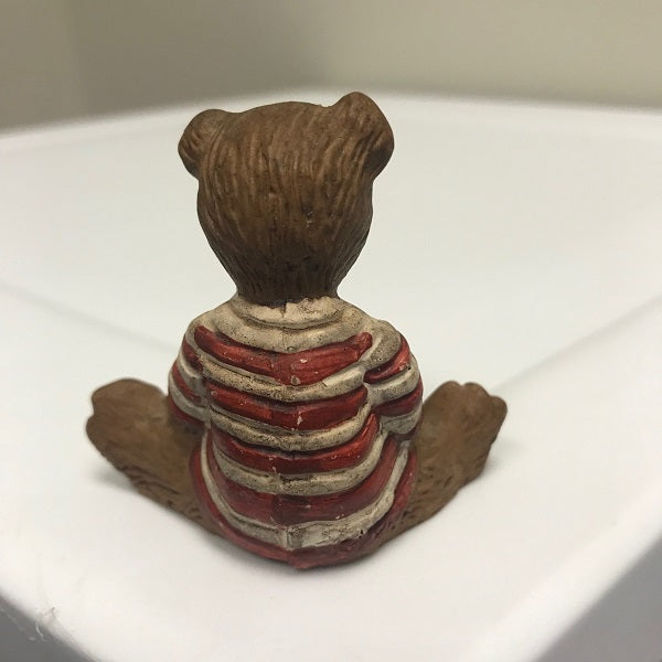 Vintage Miniature 2" Teddy Bear Figurine Composite Resin