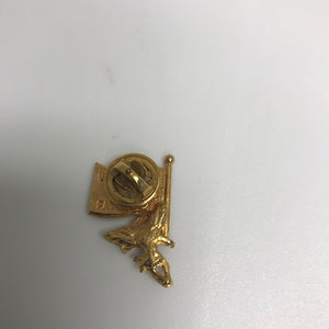 Vintage Pin Angel Holding American Flag Lapel Pin USA