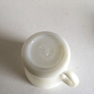 Vintage Plain White Milk Glass Coffee Mug