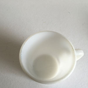 Vintage Plain White Milk Glass Coffee Mug