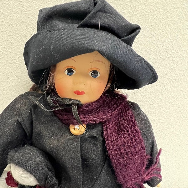 Vintage Porcelain Amish Doll Holding Baby Doll Collectible Doll