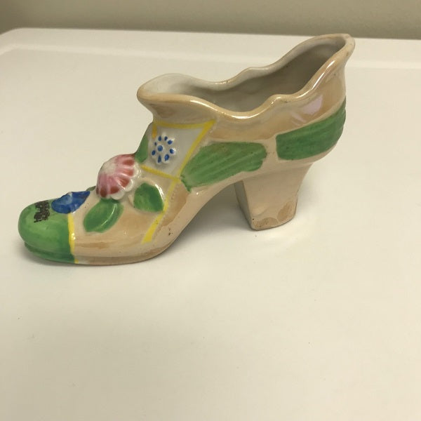 Vintage Porcelain Shoe Figurine Made In Japan
