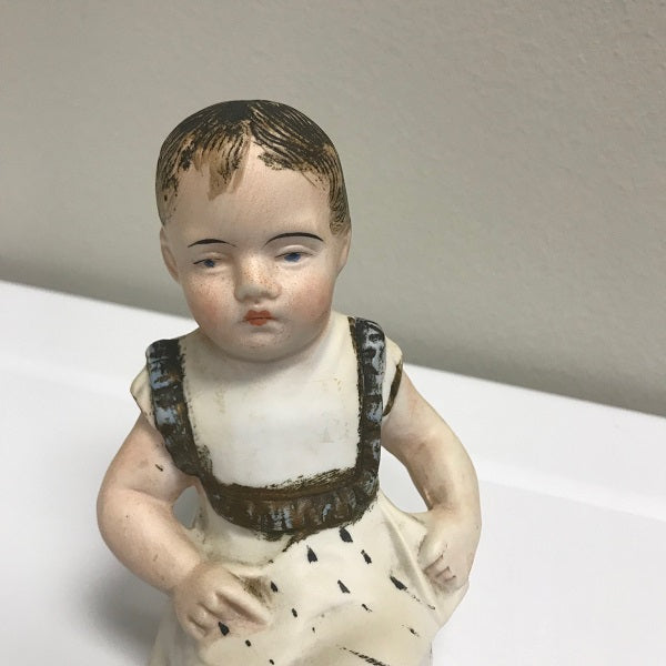 Handpainted Bisque Porcelain Alpine Boy and Girl 10in Figurines -  Chickenmash Farm