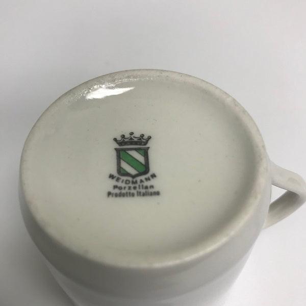 Weidmann Pozelian Mini Ceramic Tea Cup 2" Red Yellow Flowers