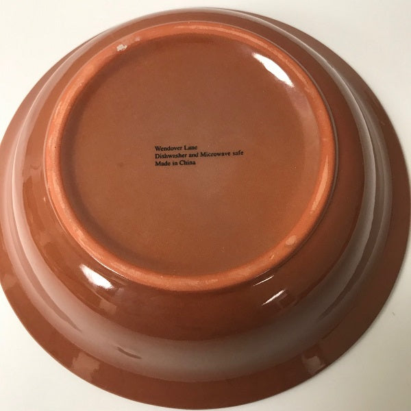 Wendover Lane Christmas Holly Soup Cereal Bowl Hand Painted