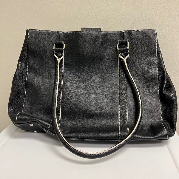 Wilson Leather Large Shoulder Bag Black Bag Two Straps