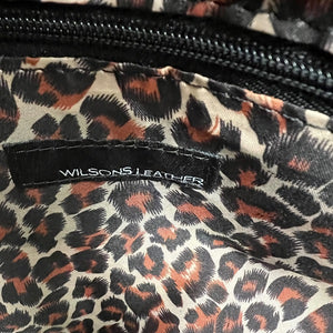 Wilson Leather Large Shoulder Bag Black Bag Two Straps