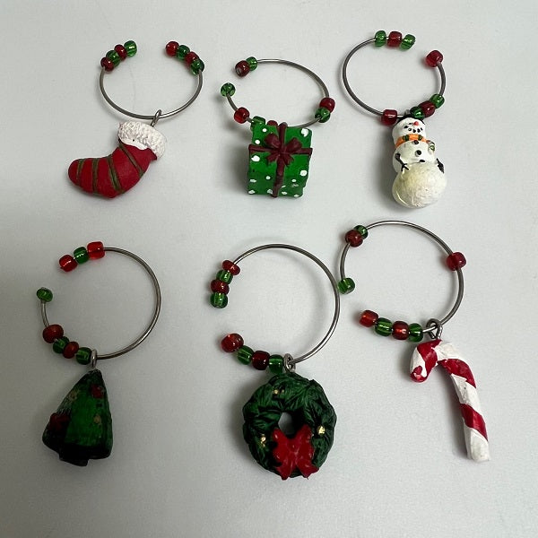 Wine Bottle Charms Christmas Charms For Bottle 6 Charms - Chickenmash Farm