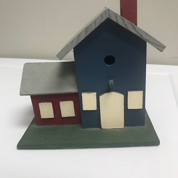 Wooden Birdhouse Tabletop Home Décor Wall Hanger