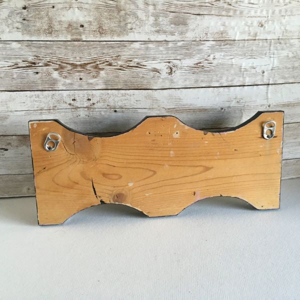 Wooden Key Holder With Hooks Black And White Wall Hanger