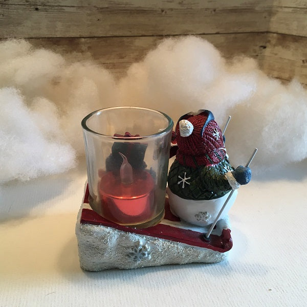 Yankee Candle Skiing Snowman Tealight Holder – Christmas Votive (3.5 Inch)