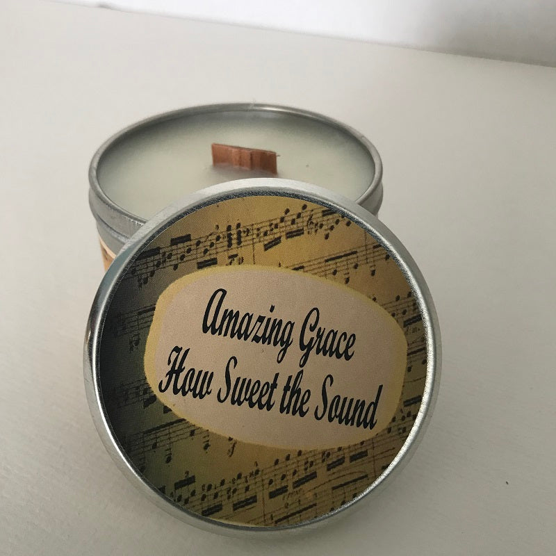 Amazing Grace Wooden Wick Candle | Inspirational Candle-Chickenmash Farm