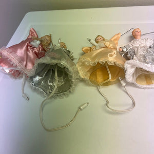 Vintage Angel Christmas Ornaments Lot of 5