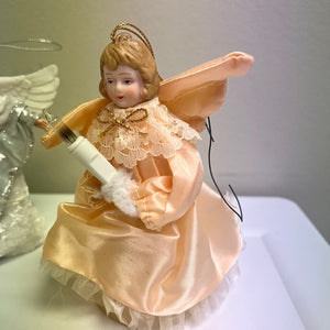 Vintage Angel Christmas Ornaments Lot of 5