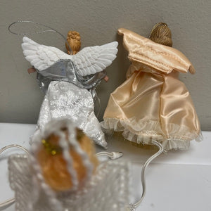Vintage Angel Christmas Ornaments Lot of 5