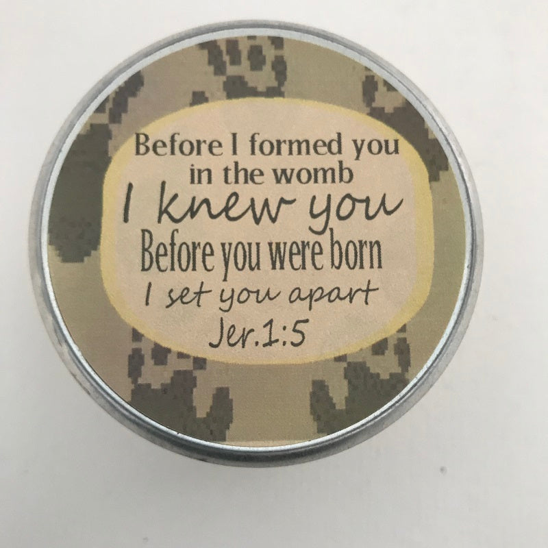 Before I Formed You In The Womb Inspirational Candle-Chickenmash Farm