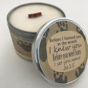 Before I Formed You In The Womb Inspirational Candle-Chickenmash Farm