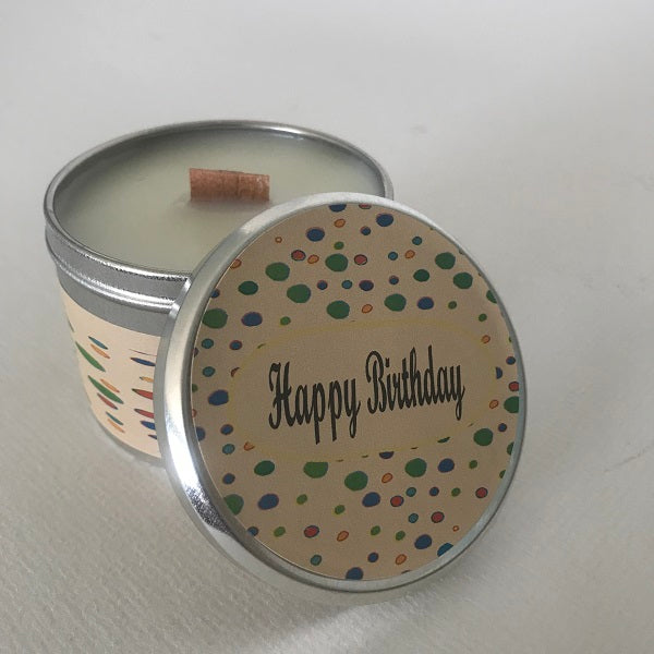 Happy Birthday Message Candle | Greeting Candle | Buttercream Cupcake-Chickenmash Farm