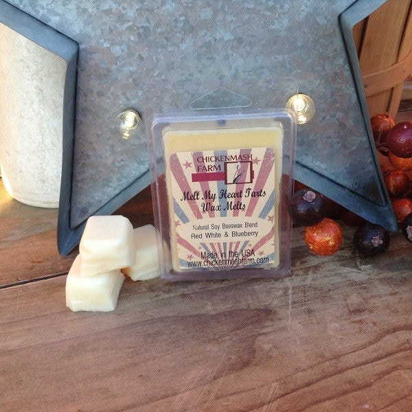 Red White & Blueberry Melt My Heart Tart | Candle Melt | Wax Melt-Chickenmash Farm