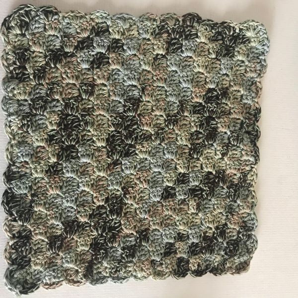 Handmade Crocheted Cotton Washcloth – Pick Your Color