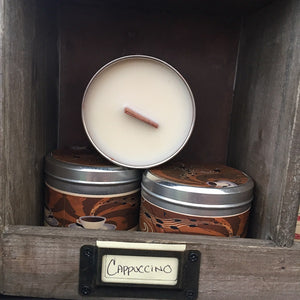 Cappuccino Wood Wick Soy Candle-Chickenmash Farm