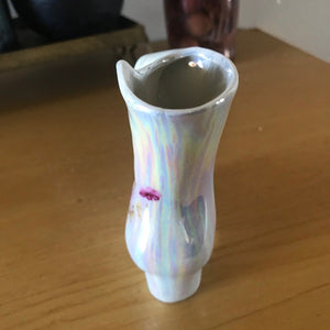 ceramic miniature boot with pearl glaze