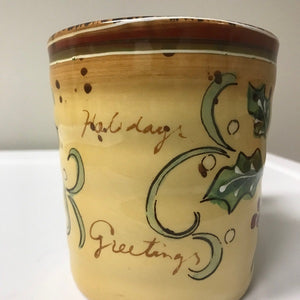 ceramic seasons greetings mug